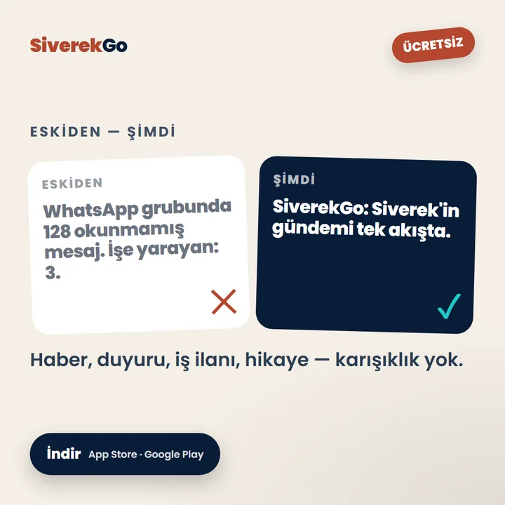 Eskiden WhatsApp grubunda 128 mesaj, şimdi Siverek'in gündemi tek akışta