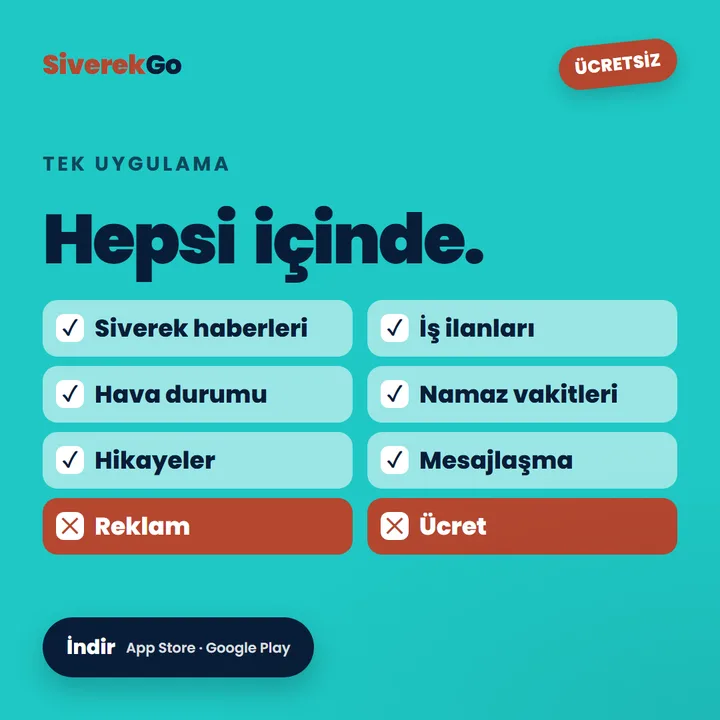 Hepsi içinde: haber, iş ilanı, hava, namaz vakti, hikaye, mesaj